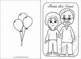Nonni Biglietti Lavoretti Creativi sketch template