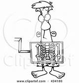 Xray Radiology Standing Swallowed Toonaday Outlined Nbu sketch template