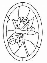 Stained Glass Patterns Coloring Rose Pattern Flower Pages Red Oval Printable Flowers Roses Templates Neat Colouring Stencils Painting Designs Choose sketch template