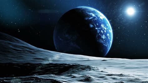 view  moon  earth stock footage video  royalty