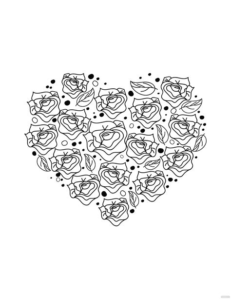 heart coloring pages templates   templatenet