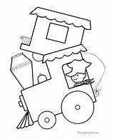 Coloring Pages Preschool Printable Sheets Kids Sheet Color Learning Simple Train Print Help Printing Shapes Toy sketch template