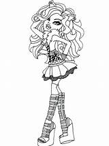 Monster High Coloring Pages Clawdeen Printable Wolf Characters Frankie Drawing Stein Kids Color Coloring4free Print Girls Draculaura Haunted Spectra Dolls sketch template