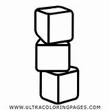 Hielo Cubos Colorear Cubes Vectorified sketch template