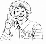 Mcdonalds Mcdonald Coloring Ronald Pages Drawing Printable Getcolorings Print Color Paintingvalley sketch template