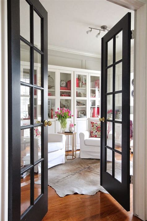 touch  spring mixed  modern shabby chic french doors interior black interior doors