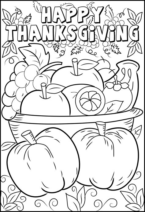 thanksgiving coloring sheets printables