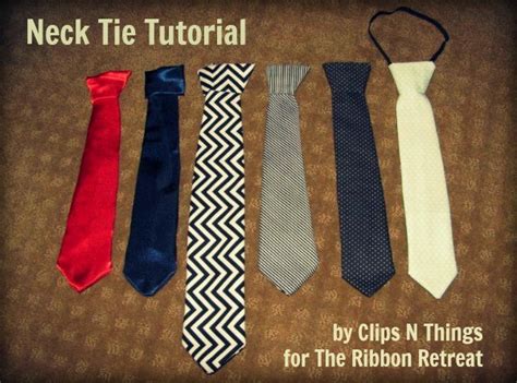 neck tie tutorial  ribbon retreat blog