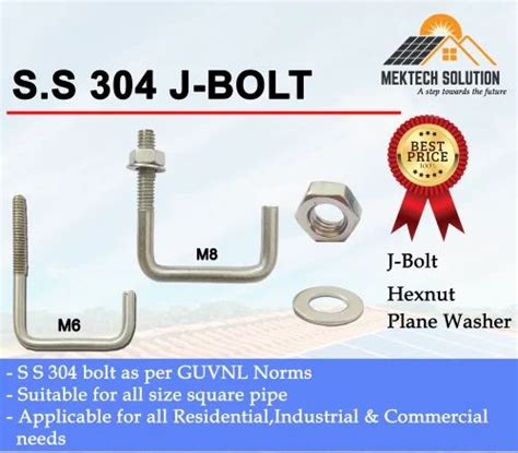 stainless steel polished ss304 j bolt for solar at rs 12 50 piece in