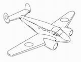 Propeller Plane sketch template