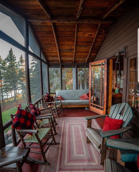 pin  julie bennett  lake cabin dream   house porch design porch furniture