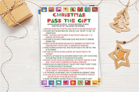 christmas pass  gift game christmas printable game fun etsy