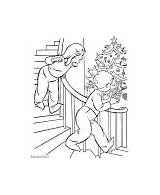 Christmas Coloring Pages Morning Printable Kids sketch template