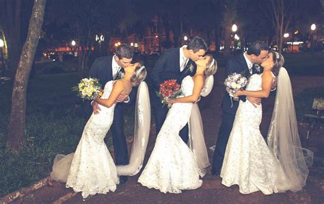 Identical Brazilian Triplets Got Married In Amazing Three Way Wedding