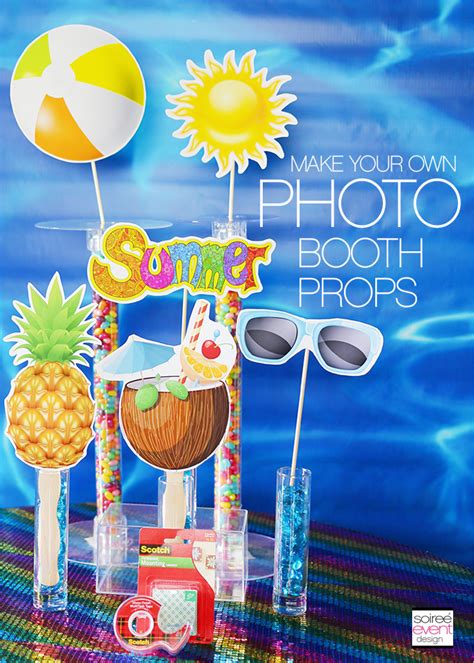 create   summer party photo booth  photo props soiree