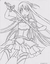 Asuna 2insroid sketch template