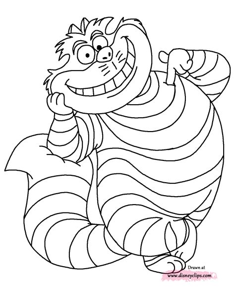 cheshire cat coloring pages coloring home