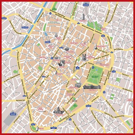 brussel plattegrond van de stad de stad brussel kaart  belgie