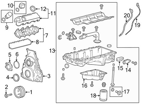 diagram engine parts   cadillac escalade