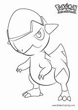 Pokemon Cranidos Coloring Pages Printable Kids sketch template