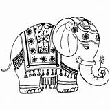 Elephant Coloring Kids Pages Indian Choose Board Thai sketch template