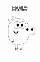 Duggee Hey Coloring Dot Pages Roly Getdrawings Tag sketch template