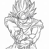 Goku Coloring Pages Ssj sketch template