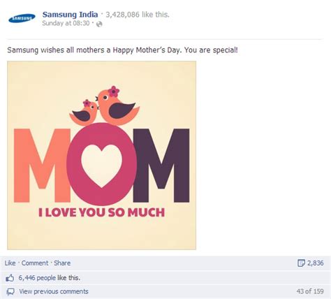 the 10 most engaging mother s day facebook posts business 2 community