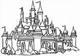 Castle Coloring Pages Disney Printable Princess Disneyland Color Cinderella Getcoloringpages Barbie Kleurplaat sketch template