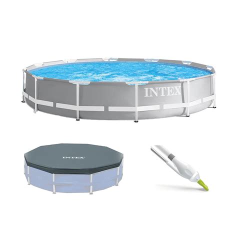 intex ft  ft  ft prism frame  ground pool pool cover vacuum walmartcom
