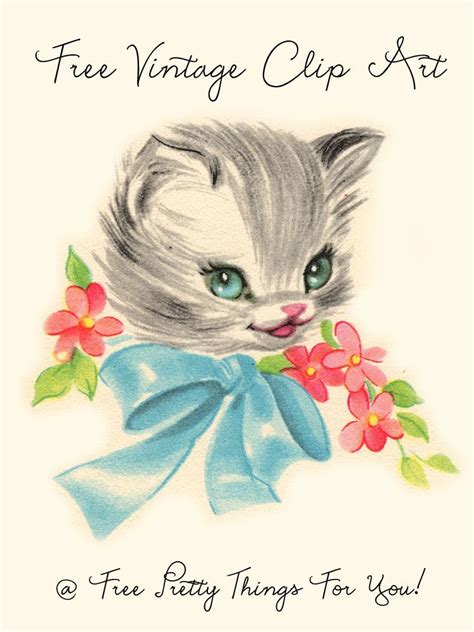 clipart free vintage kitty image clip art kitty images