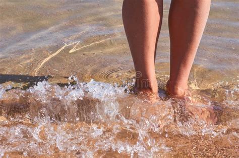 beautiful womans legs   beach sand stock photo image  slim