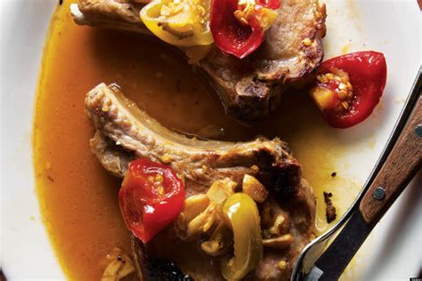 simple weeknight meals pork chops with pickled peppers saveur
