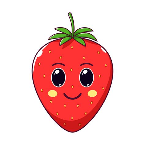 cute kawaii strawberry cartoon fruit dmayers artist shop