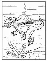 Allosaurus Dinosaurier Ausmalbilder Malvorlage sketch template
