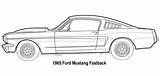 Mustang Ford 1965 Drawing Fastback Line Coloring 65 Cars Shelby Car Pages Sketch Template Derby Pinewood Drawings Google Buscar Con sketch template