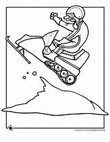 Snowmobile Coloring Pages Kids Winter Drawing Print Printable Jr Snow Snowmobiles Arctic Cat Sheets Classroom Activities Colouring Fall Spring Snowman sketch template