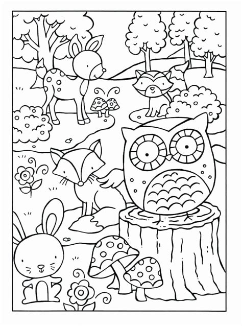 animal coloring book  kids   woodland animals coloring pages