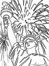 Coloring Liberty Pages Statue July Kids 4th Book Fourth Sheets Clipart Color Fireworks Printable Printables Cliparts Lady Summer Adult Patriotic sketch template