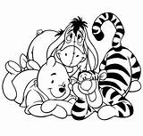 Pooh Winnie Coloring Pages Baby Friends Colouring Bear Clipart Drawing Dessin Tigger Ourson Starbucks Sketch Imprimer Coloriage Cute Tiger Amis sketch template