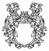 Arms Heraldic Knight Ritter Schild Graphicriver Emblems Chevalier Knights Filigree Emblème Bras Bouclier Helm Illustration Vectorified sketch template