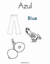 Coloring Blue Worksheets Azul Color Preschool Choose Board Pages sketch template