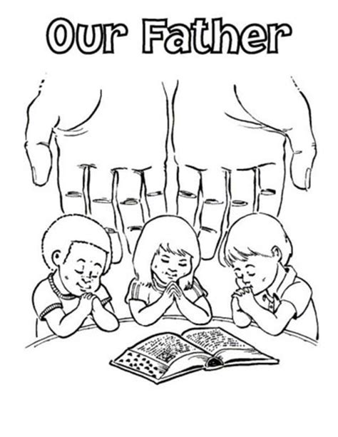 father lords prayer coloring page coloring sky sunday school