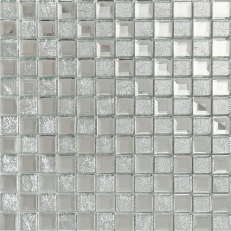 Silver Mirror Glass Tile Crystal Tile Square Wall Backsplashes Tiles