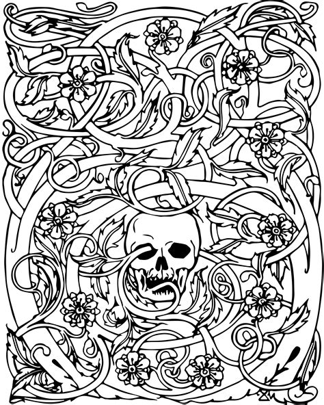 mandala skull coloring pages  getcoloringscom  printable