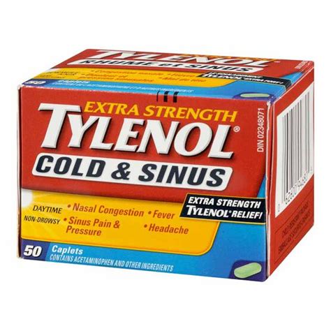 Tylenol Extra Strength Cold And Sinus Caplets 50 S London Drugs