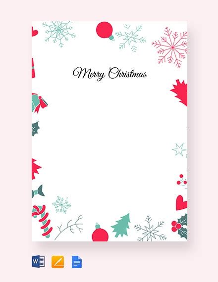 christmas letter templates  psd eps  format