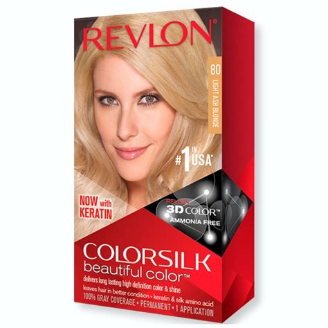 6 pack revlon colorsilk hair color [80] light ash blonde 1 ea
