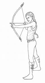 Coloring Katniss Everdeen Hunger Pages Games Body Game Template Style Sketch Popular sketch template