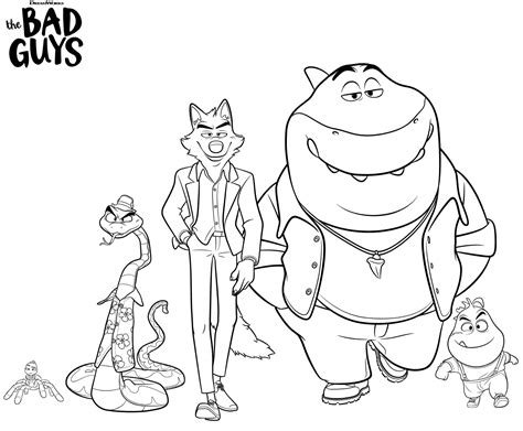 bad guys coloring page  printable coloring pages